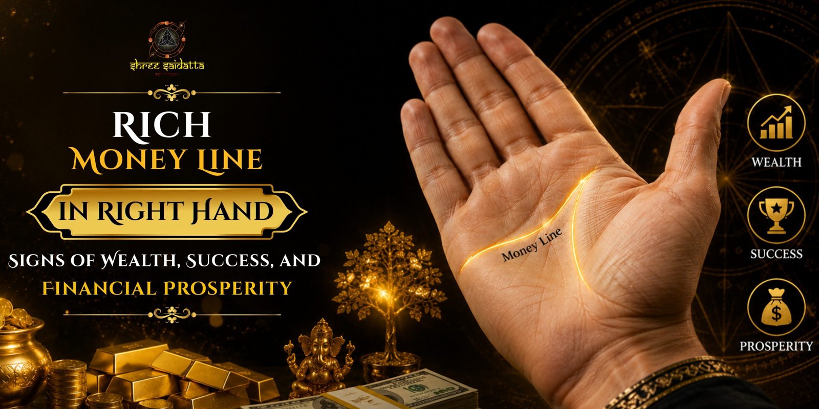 Rich Money Line in Right Hand: Signs of Wealth, Success, and Financial Prosperity